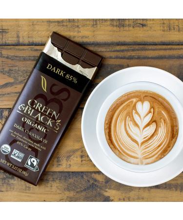 Green & Black's Organic Dark Chocolate Bar - 85% Cacao, 10 Pack of 3.17 oz Bars - Buy Online on GoSupps.com