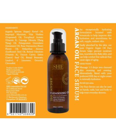 Om She Aromatherapy Argan Oil Cleansing Oil - Luxurious Hydration for Glowing Skin | International Shipping Available - Buy Online on GoSupps.com