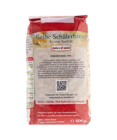 M llers Mill Yellow Sch lerbsen 500g - Premium Quality Split Peas for Cooking | Buy Online Internationally - Buy Online on GoSupps.com
