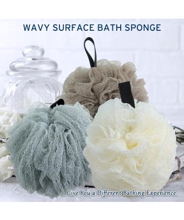 Caredoux 3 Pack Extra Large 75g Hard Exfoliating Bath Sponges - Patented Netting Technology - Spa Quality Loofah Sponge Set for Body Wash - Shower and Bathroom Accessories - Buy Online on GoSupps.com