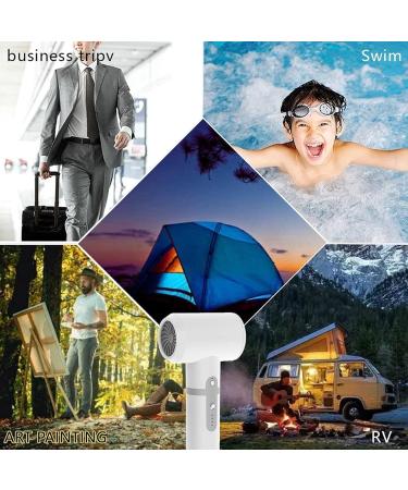 Cordless Hair Dryer with Nozzle Portable Travel Blow Dryers Hot/Cold Air Hairdryer Rechargeable Hair Dryers Gifts for Women/Mom - Buy Online on GoSupps.com