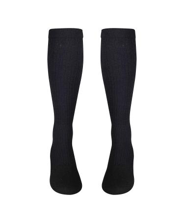 NuVein Compression Socks for Men | 15-20 mmHg Knee High Support Padded Cushion Foot Large Black - Enhance Comfort & Relief - Buy Online on GoSupps.com