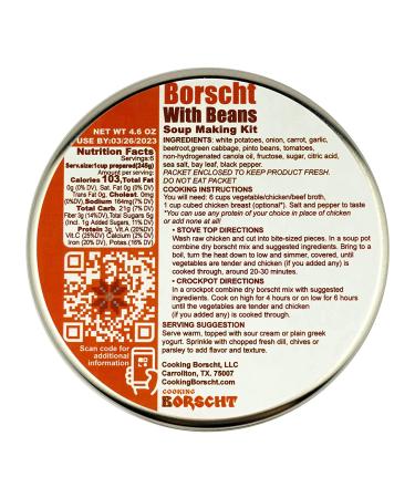 Borscht with Beans Soup Mix - Authentic Ukrainian Recipe - Just Add Broth, Simmer, and Serve - 6 Servings - Buy Online on GoSupps.com