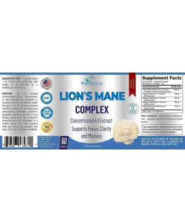 YUMMYVITE Lions Mane Mushroom Complex - 60 Capsules for Brain Health, Focus, and Immune Support - Buy Online on GoSupps.com