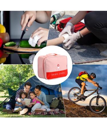 Large Capacity Waterproof Medicine Bag | Portable First Aid & Emergency Kit for Travel & Home (Pink) - Buy Online on GoSupps.com