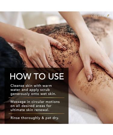 Cosmetasa Organic Arabica Coffee Scrub Bundle - 2 in 1 Face & Body Scrub for Women & Men - Natural Cellulite Exfoliator with Exfoliating Gloves - Buy Online on GoSupps.com