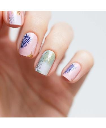 Avoa Beauty Nail Film - Indian Summer | Pink Green Blue Gold | Long-Lasting Self-Adhesive Nail Wraps for Autumn Nail Art - Buy Online on GoSupps.com