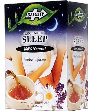 Dalgety Good Night Sleep Herbal Infusion 40g Cartons - 100% Natural Caffeine Free Tea Great for Sleep Insomnia and Night-time Anxiety. (6 Pack) - Buy Online on GoSupps.com