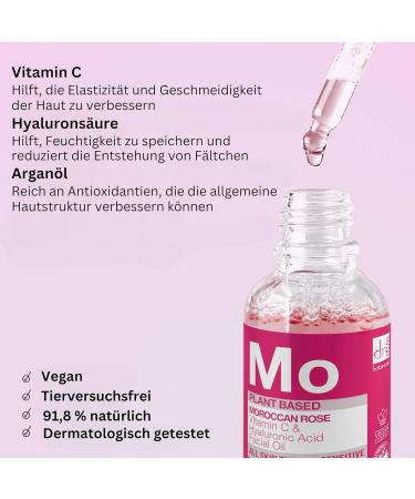 Dr. Botanicals Vegan Moroccan Rose Superfood Facial Oil - Anti-Aging Treatment for All Skin Types | 30ml - Buy Online on GoSupps.com