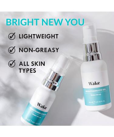 Wake Skincare Eye Gel - Hydrating Serum for Dark Circles, Puffy Eyes & Bags - 30ml Anti-Ageing Cream - Buy Online on GoSupps.com