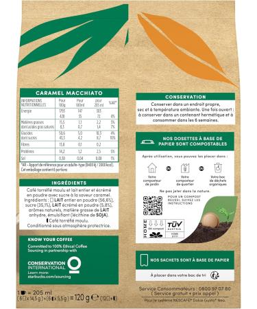 NEO Starbucks Caramel Macchiato - 30 Coffee Pods & 30 Milk Bags - Only Compatible with NESCAF Dolce Gusto NEO Coffee Mach - Buy Online on GoSupps.com