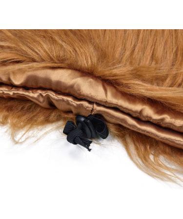 LUUFAN Lion Mane Wig for Dog and Cat Costume with Ears - Light Brown, Adjustable and Comfortable Pet Lion Hair Dress for Halloween, Christmas, Easter - Perfect for Festival Party Activities - Buy Online on GoSupps.com