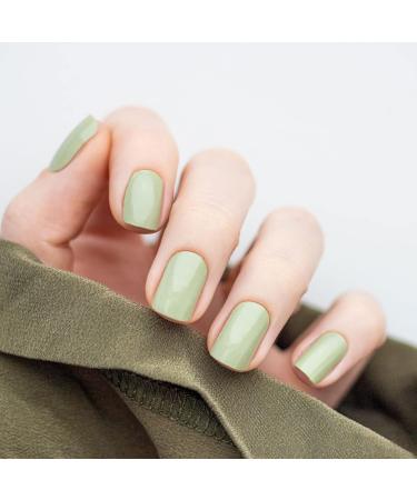 Avoa Beauty Nail Film - Its a Match (A)! | Pastel Olive Green Monochrome Design | 16 Long-Lasting Self-Adhesive Nail Wraps - Buy Online on GoSupps.com