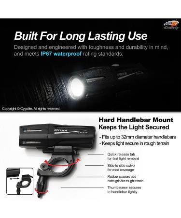 Cygolite Ranger 400 Lumen Bike Light | 5 Night & 3 Daytime Modes | Compact, Durable & Waterproof | USB Rechargeable Headlight for Road, Mountain & Commuter Bicycles - Buy Online on GoSupps.com