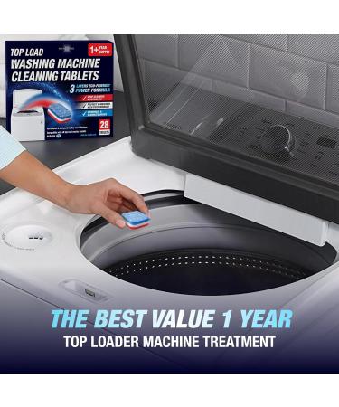 Eco-Friendly Washing Machine Cleaner Tablets - 28 Pack HE Top Load Septic Safe Deodorizer & Descaler | 1+ Year Supply - Buy Online on GoSupps.com