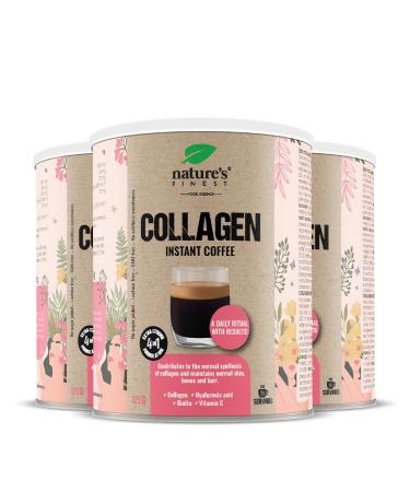 Nature's Finest by Nutrisslim Collagen Coffee avec Acide Hyaluronique Vitamine C et Biotine - Caf Arabica Premium Sans Sucre Ajout D licat et Aromatique