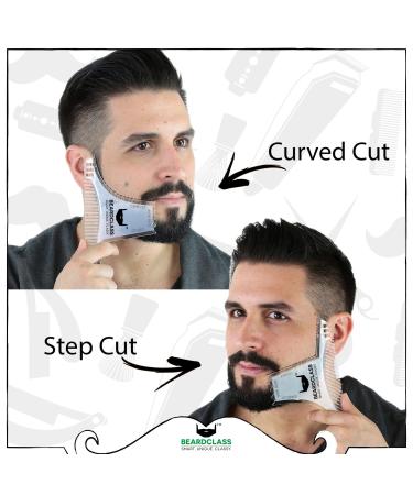 Beardclass Beard Shaping Tool - 8 in 1 Multi-liner Template Comb Kit - Clear Transparent Design for Precise Beard Shaping - Compatible with All Beard Razors and Trimmers - Buy Online on GoSupps.com
