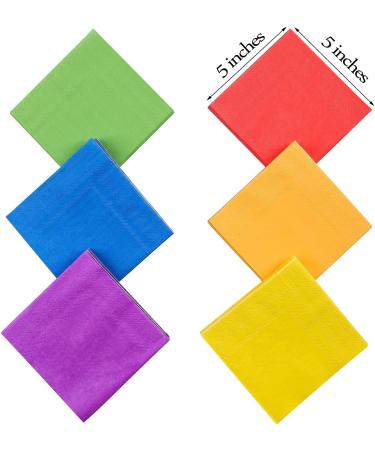 Whaline 120 Rainbow Cocktail Napkins - Gay Pride Day Party Favors - 2 Ply Beverage Paper Napkins - 6 Colors - Buy Online on GoSupps.com