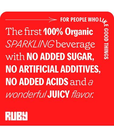 Ruby Hibiscus Organic Unsweetened Sparkling Water - 12pk x 12oz Cans | 0 Calories, High in Antioxidants | Non-GMO, Vegan, Gluten-Free, Kosher | Refreshingly Juicy & Hydrating - Buy Online on GoSupps.com