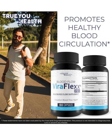 Blood Flow Vira Flexx Pro - Our Best Blood Circulation Supplements - Best Blood Flow Mens Blood Flow Care - Mens Blood Flow Supplement - Blood Circulation Pills for Better Blood Flow Boost Blood Flow - Buy Online on GoSupps.com