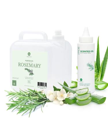 Conductive Transmission Gel with Aloe Vera - Rosemary Scented - Non-Irritating - Massage Muscle Stimulation Microcurrent - 5 Liter with 8.5oz. Refillable Bottle