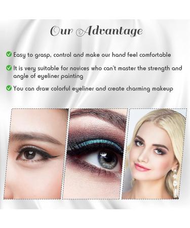 Premium Casted Eyeliner Brush - Finer Angled Gel Brush for Eyebrows & Lace Art - Black Fiber Bristle Makeup Tool - Buy Online on GoSupps.com