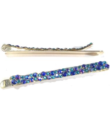 Niavida 2 x Sea Blue Hair Clips - 6 cm Stylish Hair Sliders for Perfect Hold | Buy Online Internationally - Buy Online on GoSupps.com