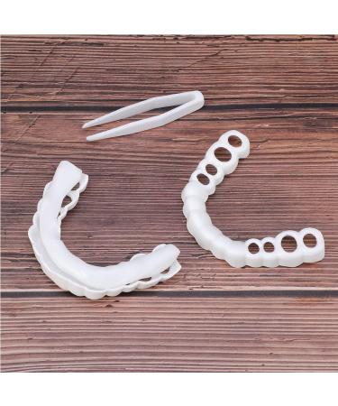 Buy 2 Pieces Instant Veneers Dentures - Fake Teeth for Men & Women | Serrated Smile Tip & Mini Tweezers - Affordable International Shipping - Buy Online on GoSupps.com