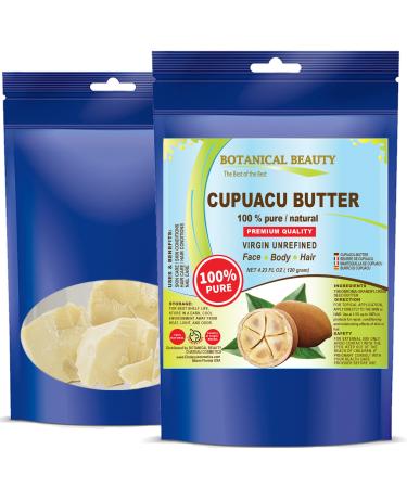 Botanical Beauty Brazilian CUPUACU BUTTER 100% Pure Natural VIRGIN UNREFINED Cold-Pressed 4.23 oz 120 gram for Face Skin Body Hair Lip Nails. Rich in Vitamin E.