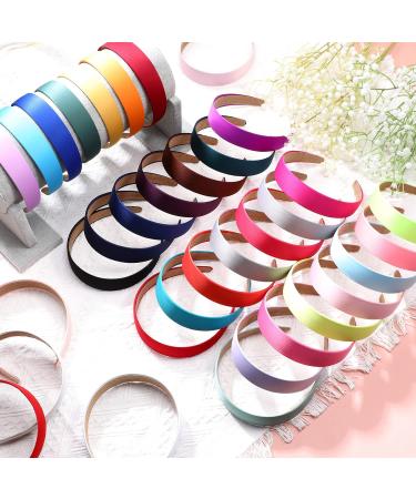 Janinka 36 Pcs Satin Headbands - Colorful DIY Hair Accessories for Women and Girls - Buy Online on GoSupps.com