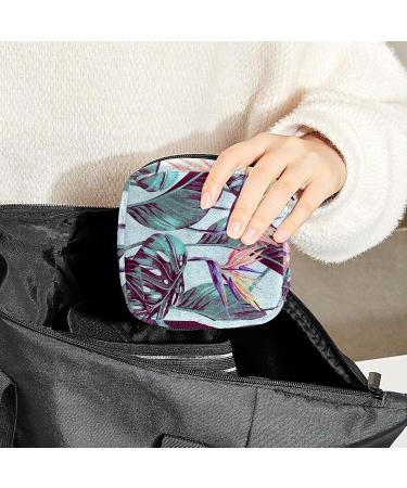 Women's Bonds Storage Pockets - Tropical Plant Pattern Portable Period Kit & Feminine Product Bag for Girls - Buy Online on GoSupps.com