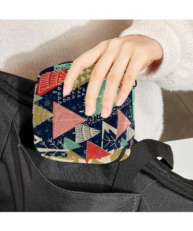 Christmas Tree Sanitary Napkin Storage Bag - Portable Period Kit with Zipper - Period Menstrual Cup Pouch for Women/Girls - Color 8 - Buy Online on GoSupps.com