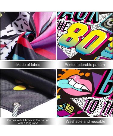 80's Party Decorations Banner & Backdrop Set - 73 x 43 x 0.04 Inch - Retro Photography Background & Supplies - Buy Online on GoSupps.com