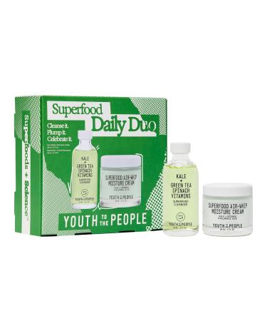 Youth To The People Superfood Daily Duo Kit - Superfood Cleanser (2oz) + Air-Whip Moisture Cream (2oz)