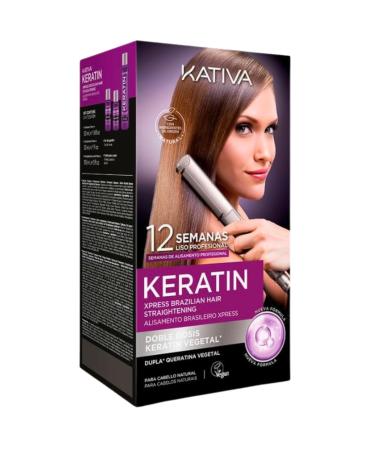 KATIVA Brazilian Vegan Xpress Double Keratin Straightening Kit