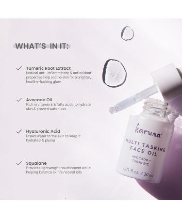 Karuna Skin Multi-Tasking Face Oil - Hydrating & Moisturizing Facial Oil for All | Radiance-Boosting Serum Alternative | 30 ml - Buy Online on GoSupps.com