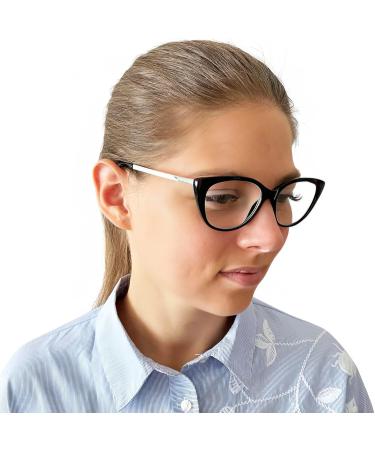 Shop Mini Cat Eye Anti Blue Light Reading Glasses | 1.5 Diopters | Includes Free Case & Durable Plastic Frame - Buy Online on GoSupps.com