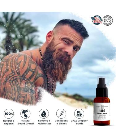 Beard Wash with Organic Jojoba & Rosemary Oil | Softens & Conditions for Grooming | Best Beard Care Product for Growth & Moisture - Buy Online on GoSupps.com