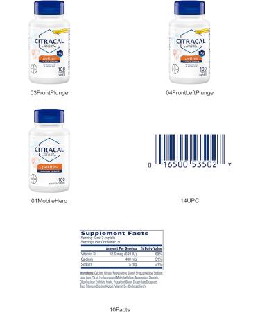 Citracal Calcium Citrate Petites W/Vitamin D Tablets 100 Ct (4 Pack) - Buy Online on GoSupps.com