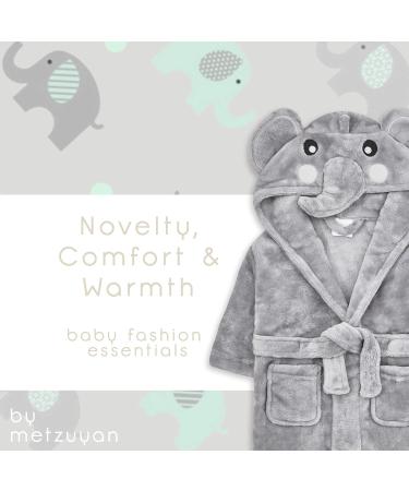 Metzuyan Baby 18-24 Months Elephant Plush Fleece Dressing Gown - Unisex Animal Themed Robe - Buy Online on GoSupps.com