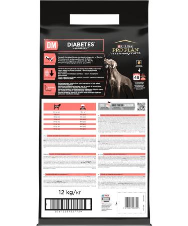 PRO PLAN VETERINARY DIETS DM Diabetes Management Dry Dog Food 12kg - Buy Online on GoSupps.com