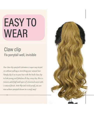 Dcbaboo 18inch Claw Clip in Ponytail Hair Extensions Long Wavy Ponytail Extension Curly Synthetic Pony tails Natural Wave One Piece Hairpiece Fake Ponytail for Women Dark Blonde 18 inch 150g Dark Blonde - Buy Online on GoSupps.com
