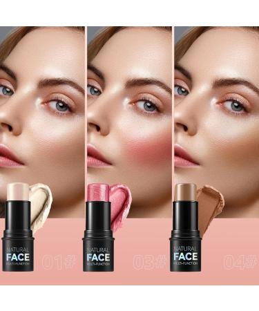 3PCS Contouring Stick Set - Highlighter, Bronzer, Blusher | Non-Greasy & Waterproof | Lightweight Face Contour | 90.00g Pack - Buy Online on GoSupps.com