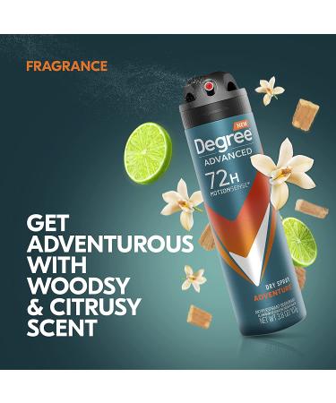 Degree Men Advanced Antiperspirant Deodorant Dry Spray 3.8 oz Pack of 3 - Sweat and Odor Protection with MotionSense Technology for Men - Buy Online on GoSupps.com