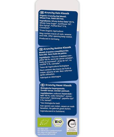  Barnhouse Barnhouse Krunchy Classic Oat Cereal Pack of 2 from Bavaria Organic 600g - Buy Online on GoSupps.com