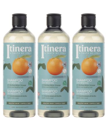 sarcia.eu ITINERA Hair Renewal Shampoo with Sicilian Bitter Orange 95% Natural Ingredients 370ml 3 Sztuki