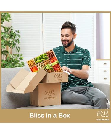 Dried Fruit & Nuts Gift Basket in Reusable Wood Tray + Green Ribbon (12 Assortments) Holiday Christmas Gourmet Bouquet Arrangement Platter  Birthday Care Package  Healthy Food Kosher Snack Box - Buy Online on GoSupps.com