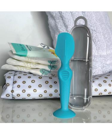 Dr. Talbot's Diaper Cream Silicone Brush with Suction Base & Hygienic Case - Aqua, Mini Size - Buy Online on GoSupps.com