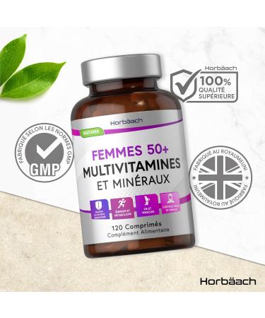 Multivitamins Women 50 Years | 27 Multivitamins Minerals and Essential Plants | with Vitamin C for Normal Collagen Formation Biotin B6 and B12 | 120 Vegetarian Tablets | by Horbaach - Buy Online on GoSupps.com