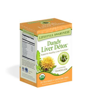 Lifestyle Awareness Teas, Caffeine Free Dandy Liver Detox Tea, 20 Count